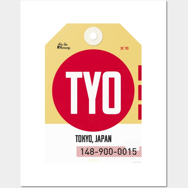 Tokyo Luggage Tag Wall Art by Mercury Club